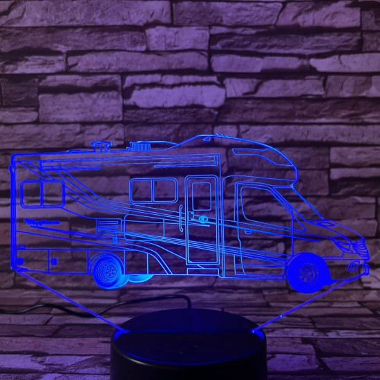 Lakó Autó  7 színű 3D led lámpa