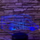Lakó Autó  7 színű 3D led lámpa