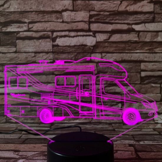 Lakó Autó  7 színű 3D led lámpa