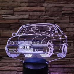BMW autó  7 színű 3D led lámpa