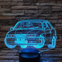 BMW autó  7 színű 3D led lámpa