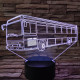 Busz 7 színű 3D led lámpa