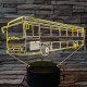 Busz 7 színű 3D led lámpa