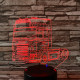 Kamion 7 színű 3D led lámpa
