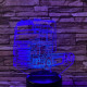 Kamion 7 színű 3D led lámpa