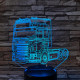 Kamion 7 színű 3D led lámpa