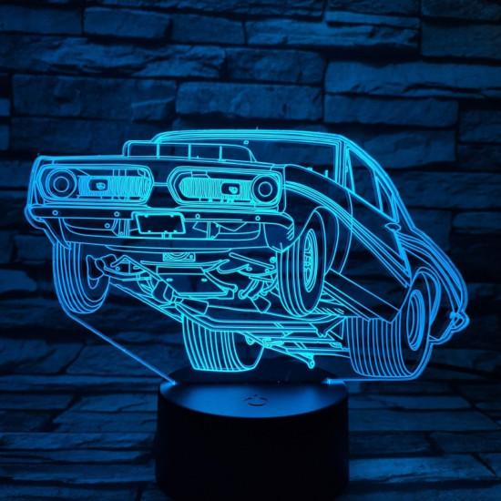Low rider a táncoló autó 7 színű 3D led lámpa