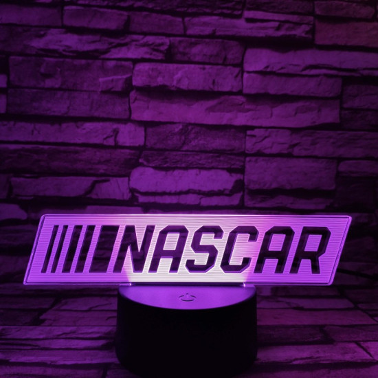 NASCAR 7 színű 3D led lámpa