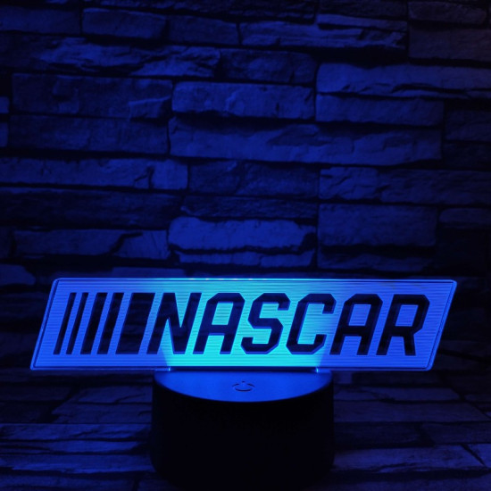NASCAR 7 színű 3D led lámpa