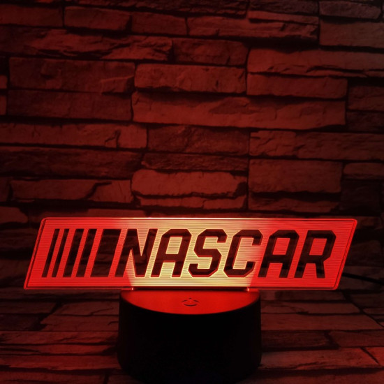 NASCAR 7 színű 3D led lámpa