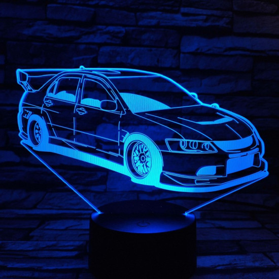 Autó gyorsasági 7 színű 3D led lámpa