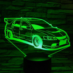 Autó gyorsasági 7 színű 3D led lámpa