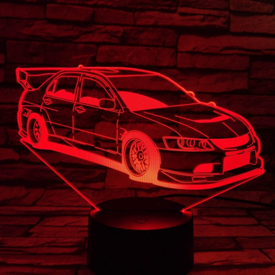 Autó gyorsasági 7 színű 3D led lámpa