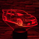 Autó gyorsasági 7 színű 3D led lámpa