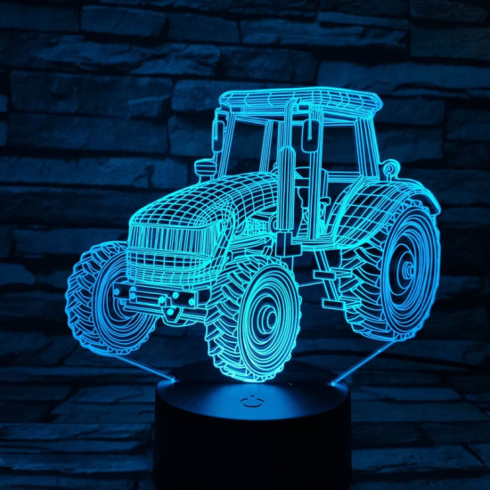 Traktor 7 színű 3D led lámpa