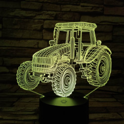 Traktor 7 színű 3D led lámpa