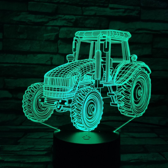Traktor 7 színű 3D led lámpa