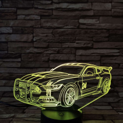 Verseny autó  7 színű 3D led lámpa