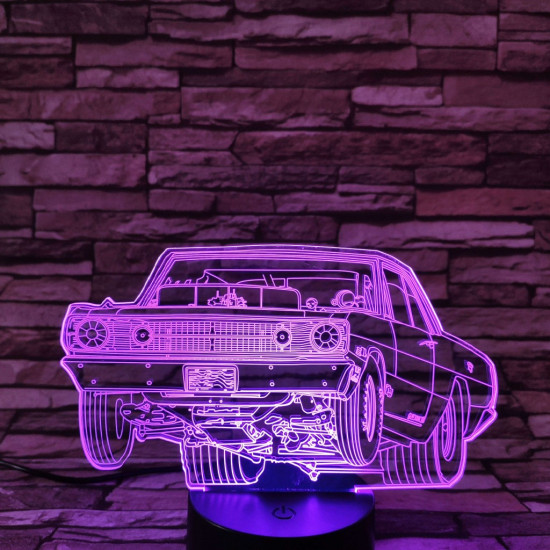 Low rider, táncoló autó 7 színű 3D led lámpa
