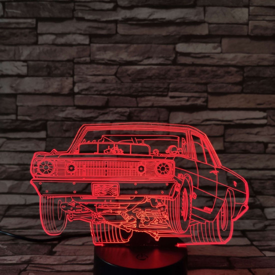 Low rider, táncoló autó 7 színű 3D led lámpa