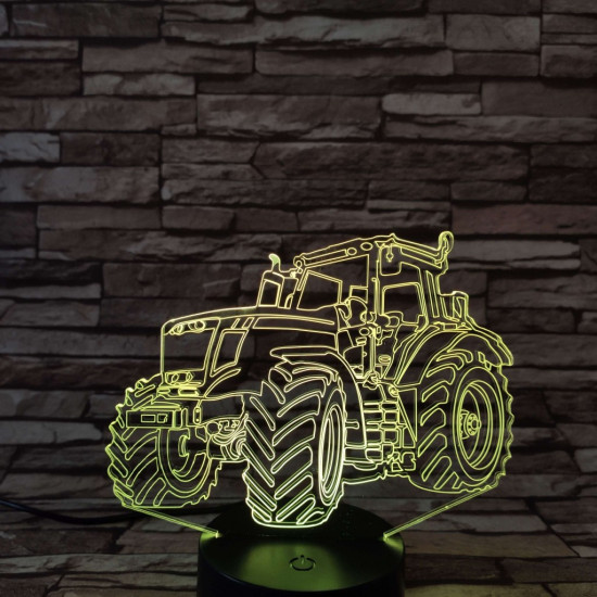 Traktor 3D led lámpa