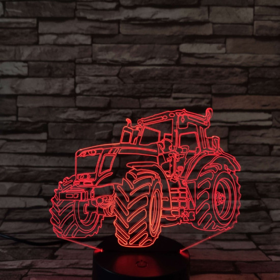 Traktor 3D led lámpa