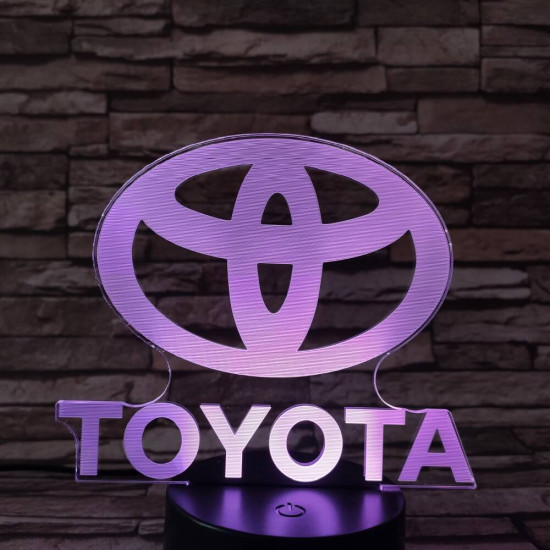 Toyota 7 színű 3D led lámpa