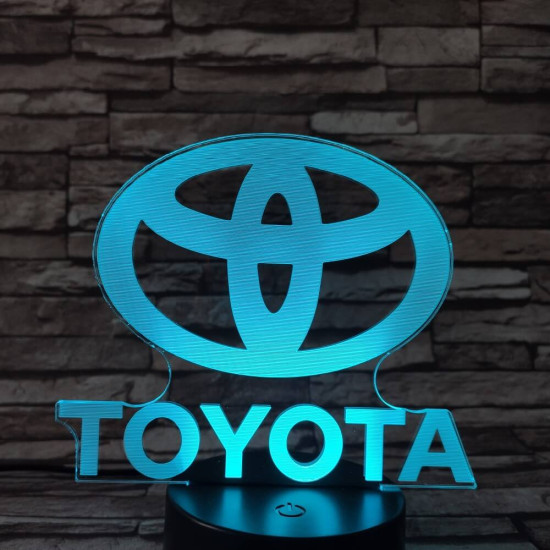 Toyota 7 színű 3D led lámpa