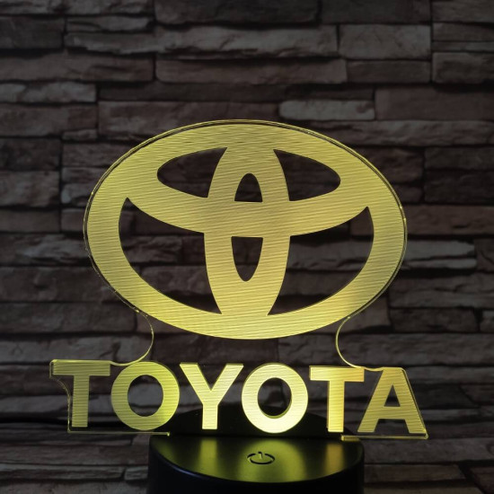 Toyota 7 színű 3D led lámpa