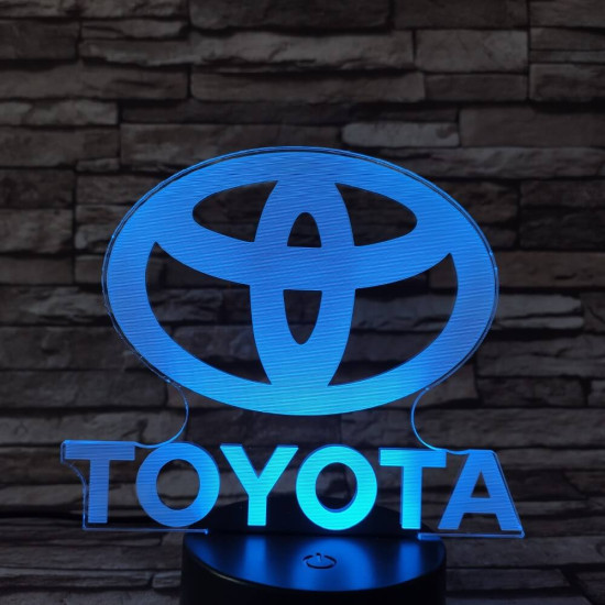 Toyota 7 színű 3D led lámpa