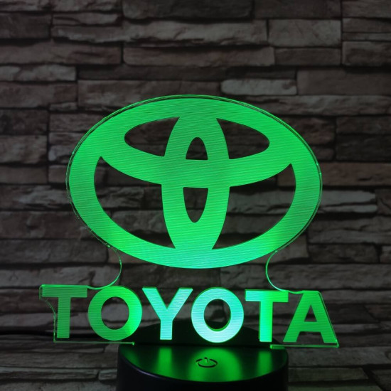 Toyota 7 színű 3D led lámpa