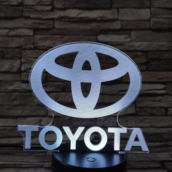 Toyota 7 színű 3D led lámpa