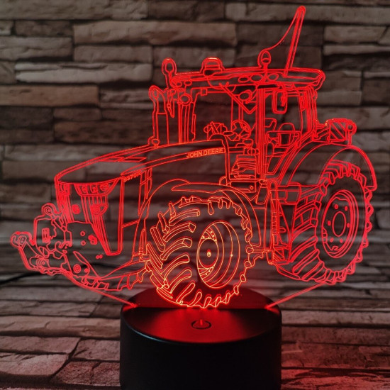 Traktor masszív  3D led lámpa