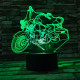 Chopper motor 7 színű 3D led lámpa