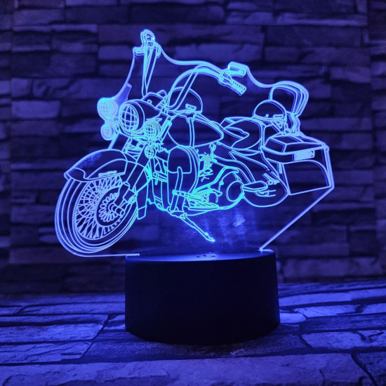 Chopper motor 7 színű 3D led lámpa