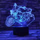 Chopper motor 7 színű 3D led lámpa