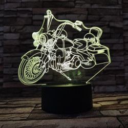 Chopper motor 7 színű 3D led lámpa