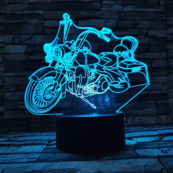 Chopper motor 7 színű 3D led lámpa