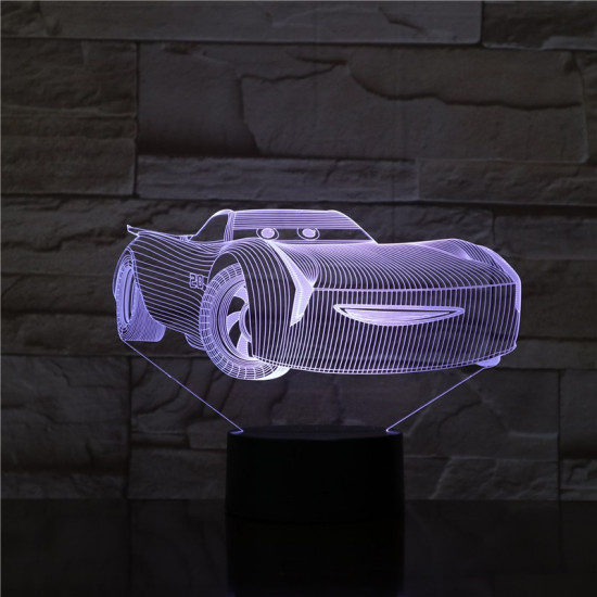 Gyerek autó 7 színű 3D led lámpa