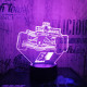 Forma 1 autó 7 színű 3D led lámpa