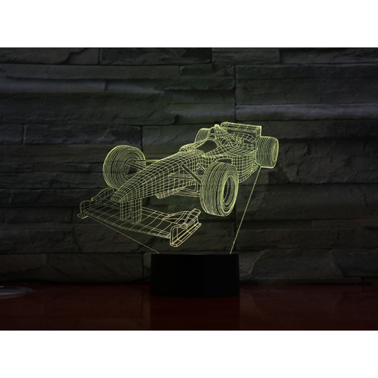 Forma1 autó 3D led lámpa