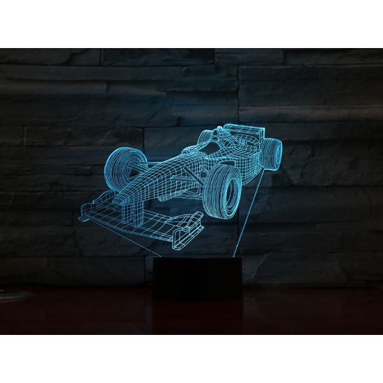 Forma1 autó 3D led lámpa
