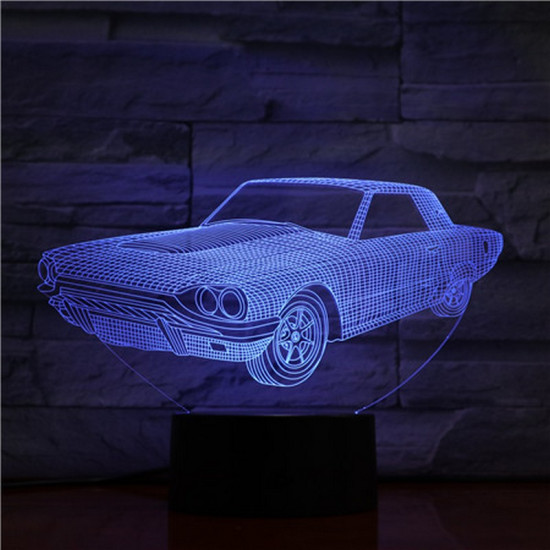 Mustang 7 színű 3D led lámpa