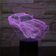 Rendőrautó  7 színű 3D led lámpa
