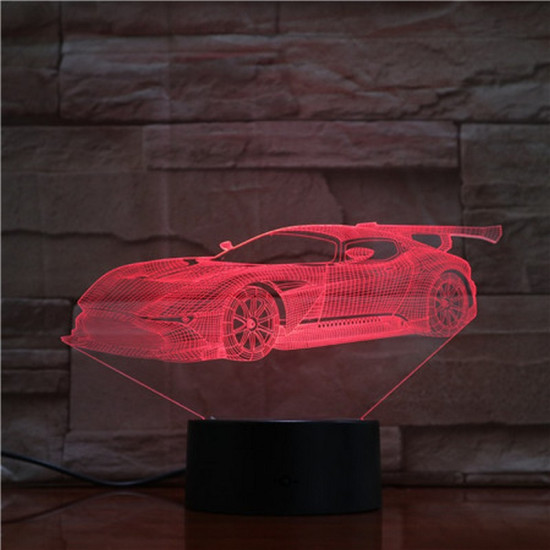 Szárnyas Autó 7 színű 3D led lámpa