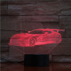 Szárnyas Autó 7 színű 3D led lámpa