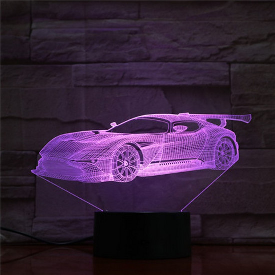 Szárnyas Autó 7 színű 3D led lámpa