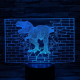 T-Rex fal 3D led lámpa