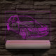 BMW 3 E90 egyedi rendszámmal személyre szabott 20 cm fa talppal 7 színű 3D led lámpa