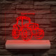 Traktor személyre szabott 20 cm fa talppal 7 színű 3D led lámpa